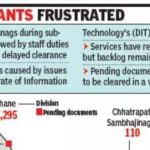 आधार प्रमाणीकरण समस्या, निवडणूक शुल्क प्रक्रिया रखडल्यानंतर राज्यात 15,000 रजा आणि परवाना कागदपत्रे प्रलंबित आहेत. पुणे बातम्या